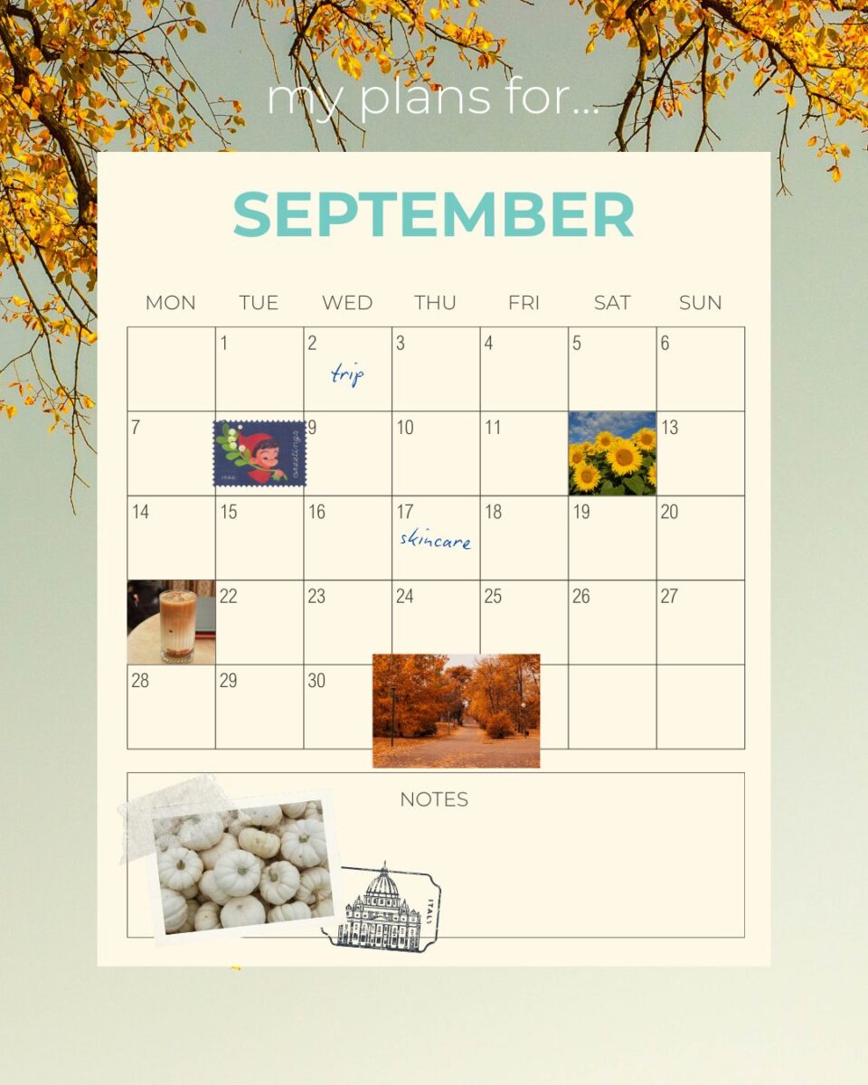 My Plans for September