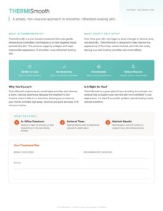 ThermiSmooth Patient Take Home Sheet
